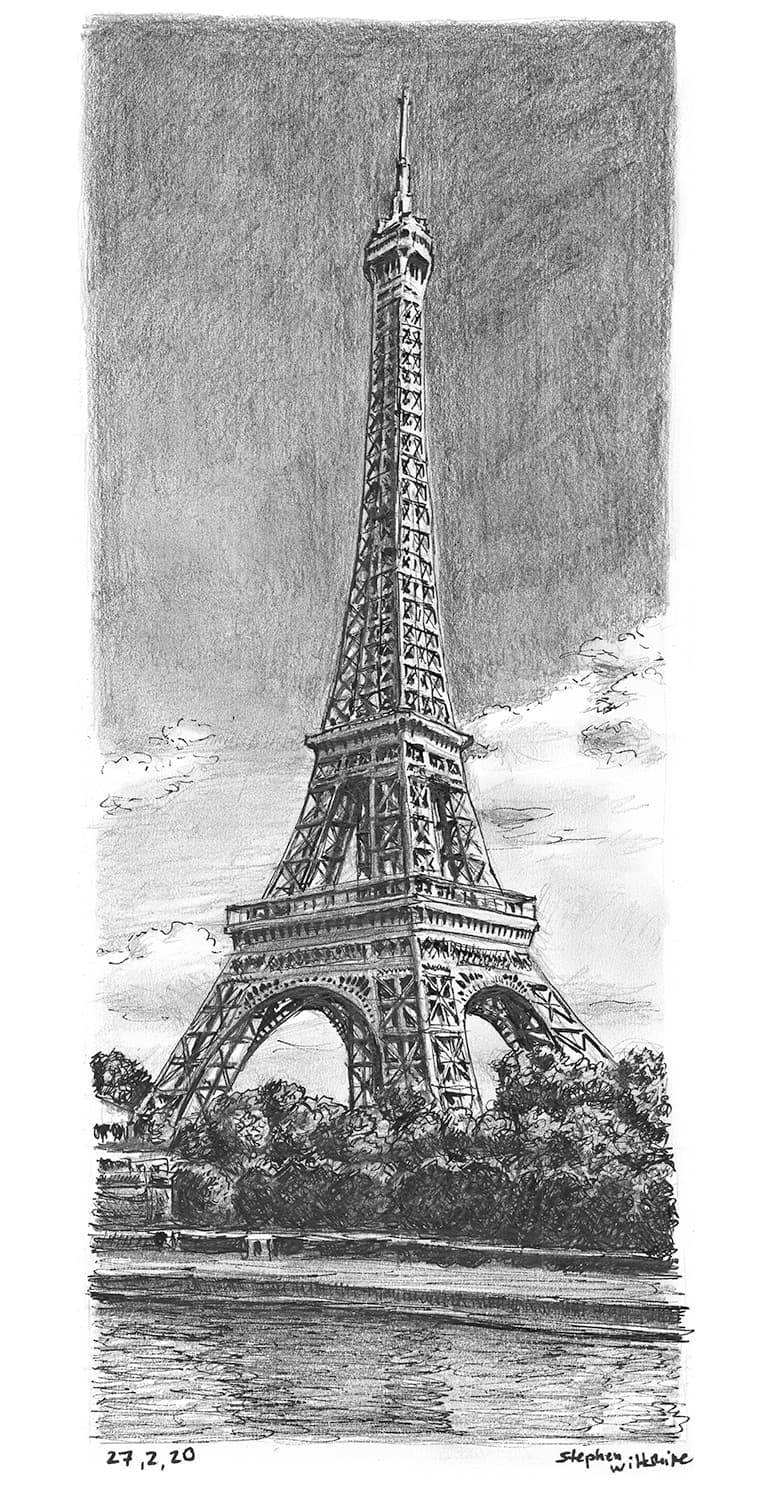 France Sketchbook  Eiffel Tower StepbyStep Watercolor Tutorial  Leslie  Fehling  Everyday Artist