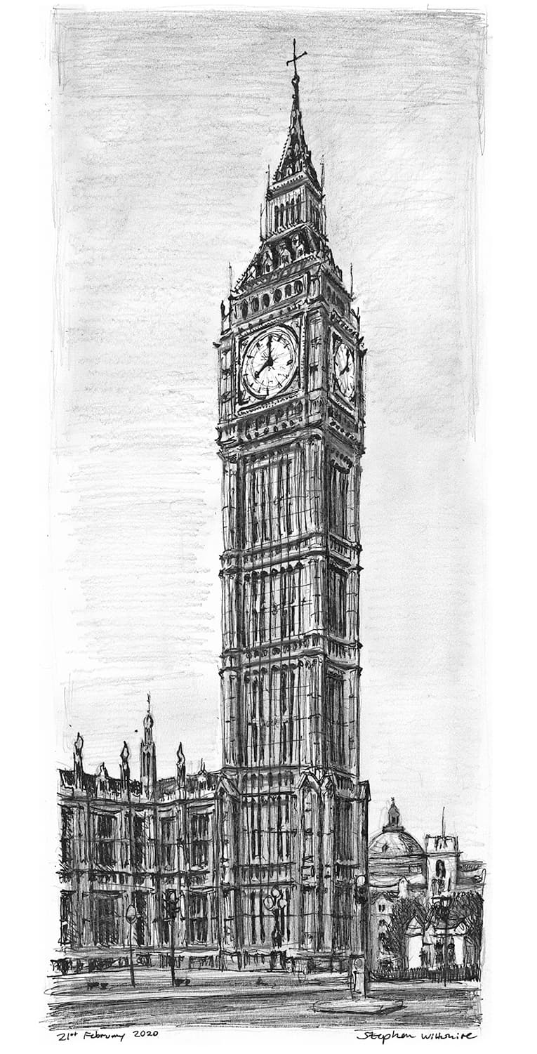 Update more than 73 london clock tower sketch super hot seven.edu.vn