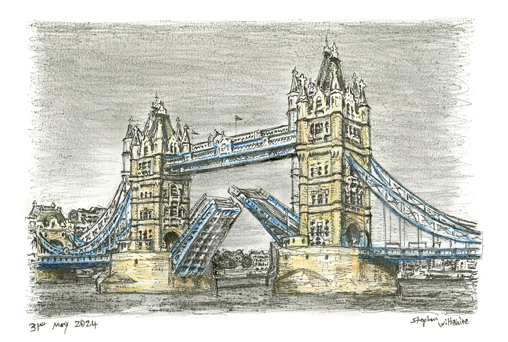 Tower Bridge London - Original Drawings and Prints for Sale