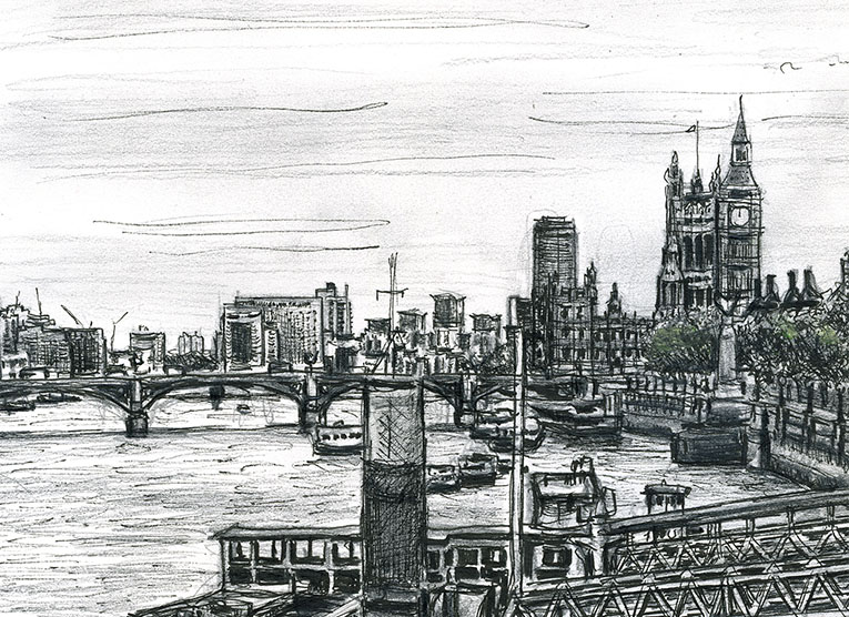 Embankment - Original drawings, prints and limited editions by Stephen ...